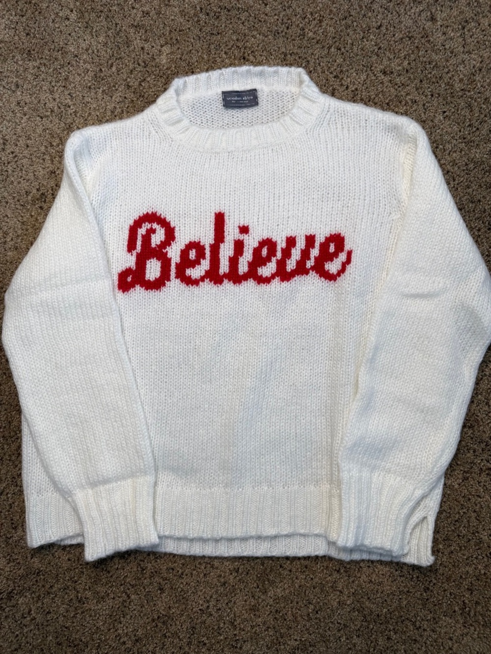 Wooden Ships White & Red Crop Sweater